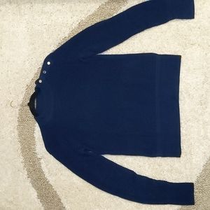 Small Navy Blue Mockneck Merino Wool Sweater from Club Monaco